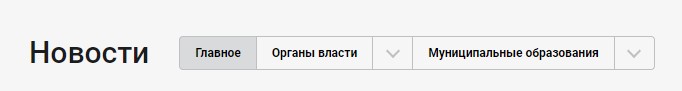 Фильтр раздела «Новости»